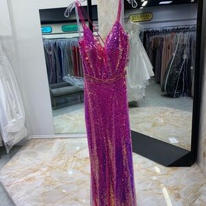 Stunning Pink Sequin Gown